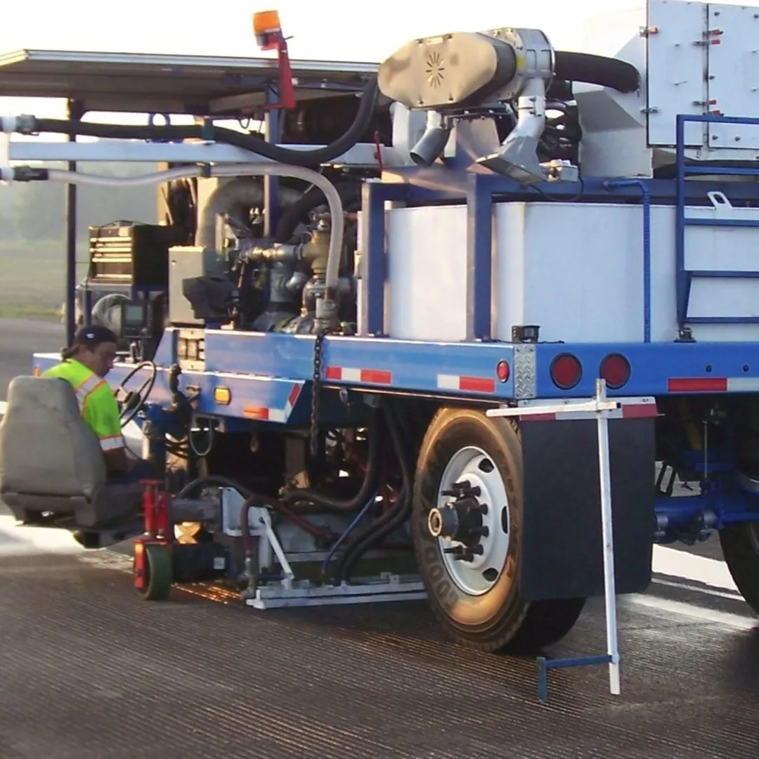Industrial air system mounted on a service vehicle in the field.