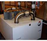 Industrial hot air knife system with stainless steel piping