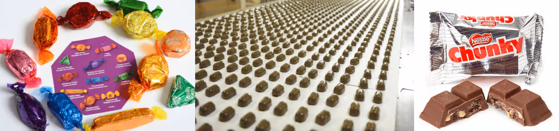 Driving Quality and Sustainability with Air Nozzle Systems for Nestle's Candy Packaging